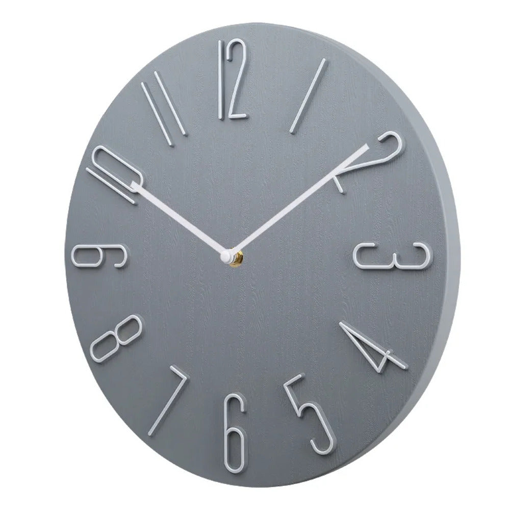 Silencio Moderne, geräuschlose Wanduhr – Minimalistics Design mit Quarzwerk