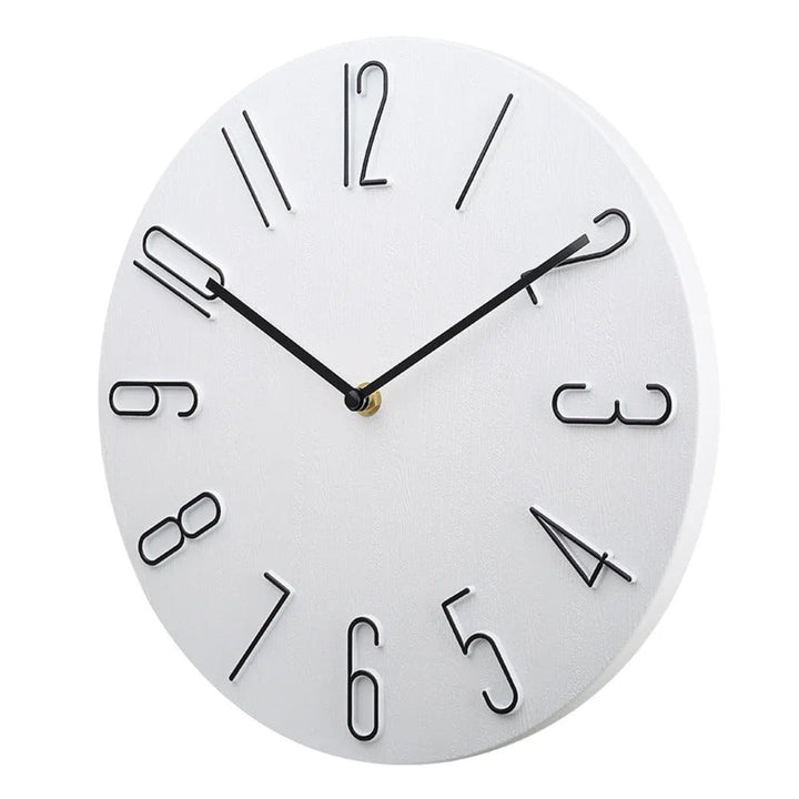 Silencio Moderne, geräuschlose Wanduhr – Minimalistics Design mit Quarzwerk