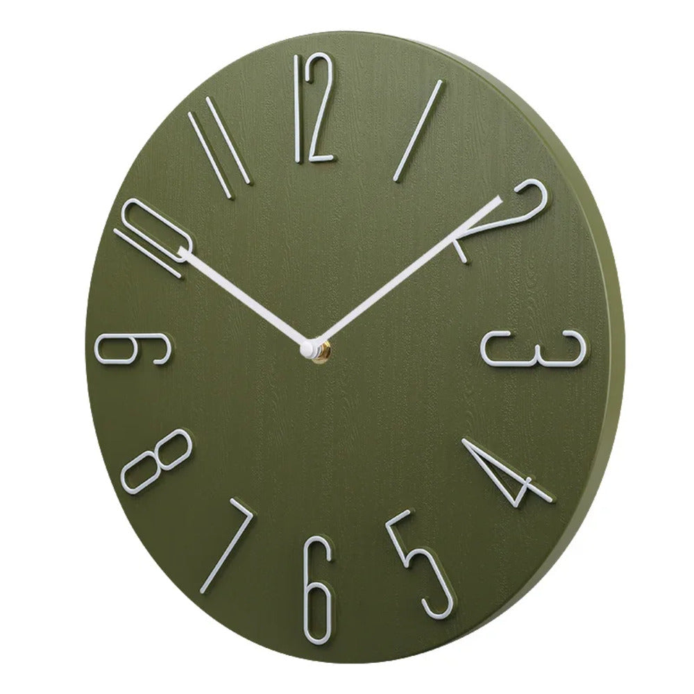 Silencio Moderne, geräuschlose Wanduhr – Minimalistics Design mit Quarzwerk
