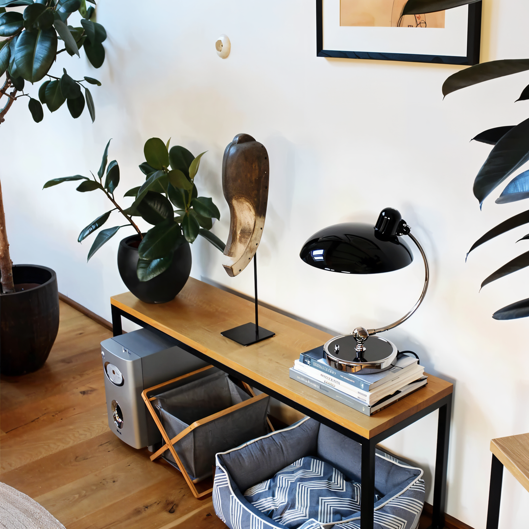 Skanto | Justerbar vintage skrivebordslampe laget av jern – Virella