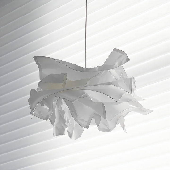 ShadeGlow Justerbar Pendellampe med Skulpturert Papirskjerm Design Skanto
