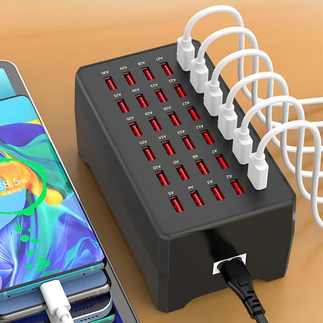 Skanto | PowerPort Pro 30 - Universal Multi-USB Lade Stasjon med 30 Porter