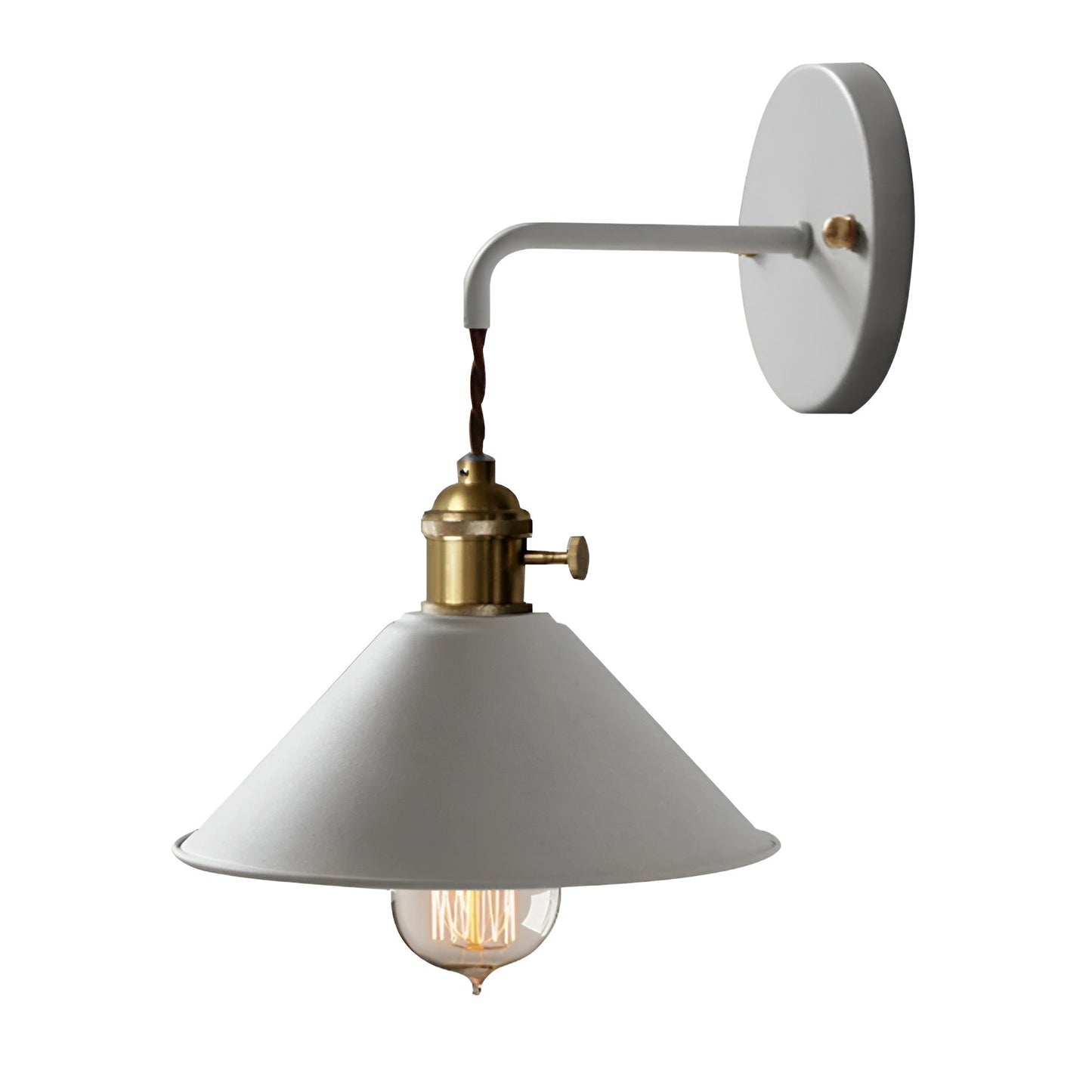 Norvo | Retro Vintage Vegglampe - Vintage-inspirert Kjegle Metall Vegglampe