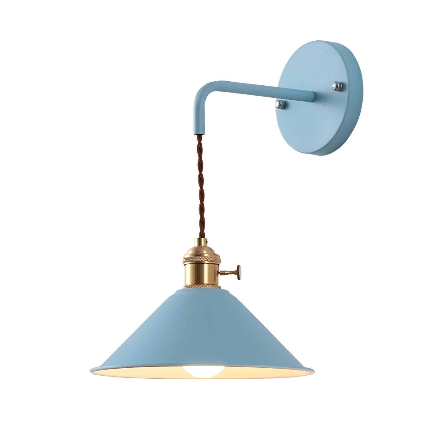 Norvo | Retro Vintage Vegglampe - Vintage-inspirert Kjegle Metall Vegglampe