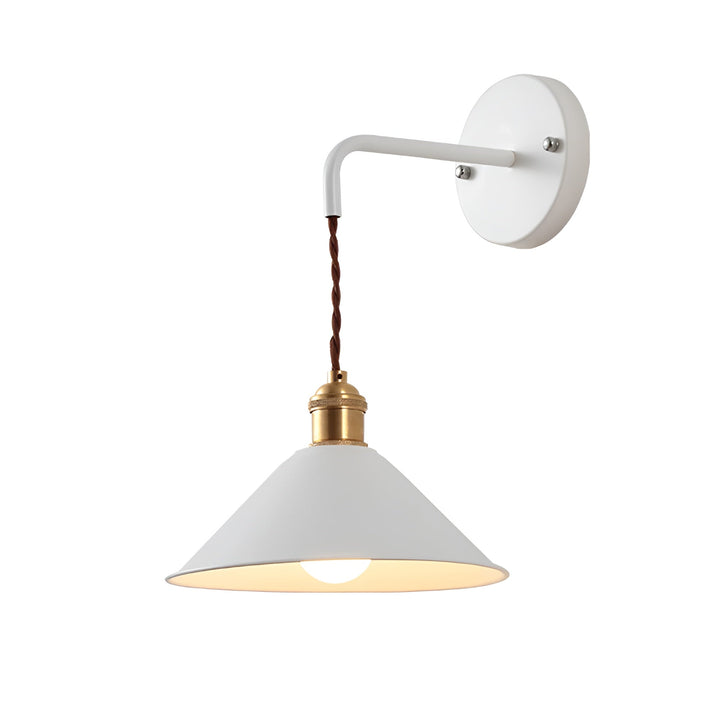 Skanto | Retro Vintage Vegglampe - Vintage-inspirert Kjegle Metall Vegglampe