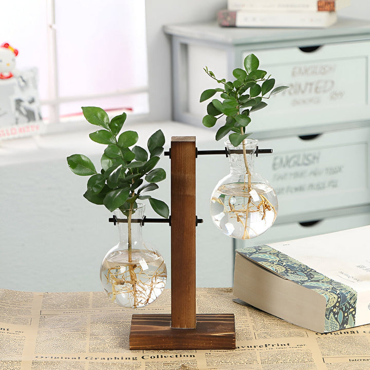 Skanto | Rustikk Tre Hydroponisk Planteholder