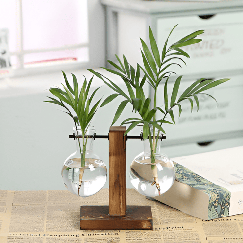Skanto | Rustikk Tre Hydroponisk Planteholder