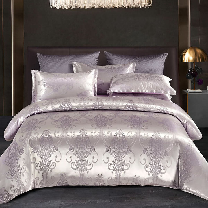 SILKLOFT – Elegantes Satin-Jacquard-Bettwäscheset