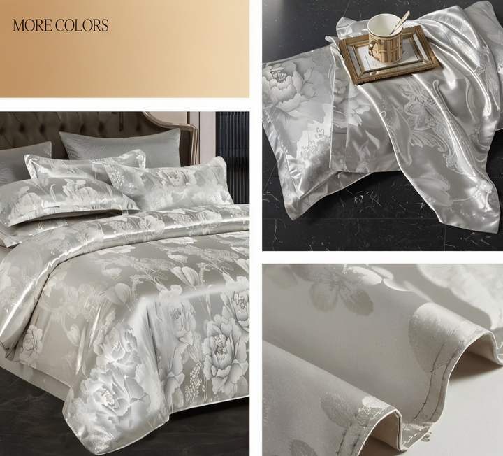 Skanto | SILKLOFT – Elegant Satin Jacquard Sengetøysett