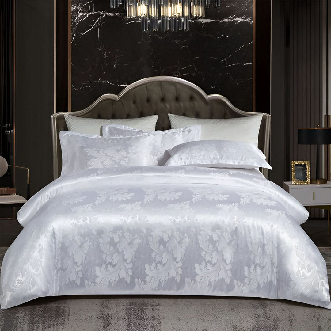 SILKLOFT – Elegantes Satin-Jacquard-Bettwäscheset