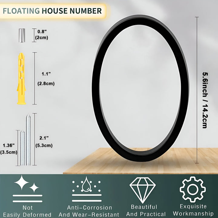 Skanto | Svart Full House Number - Husnummer Moderne - Husnummer Skilt
