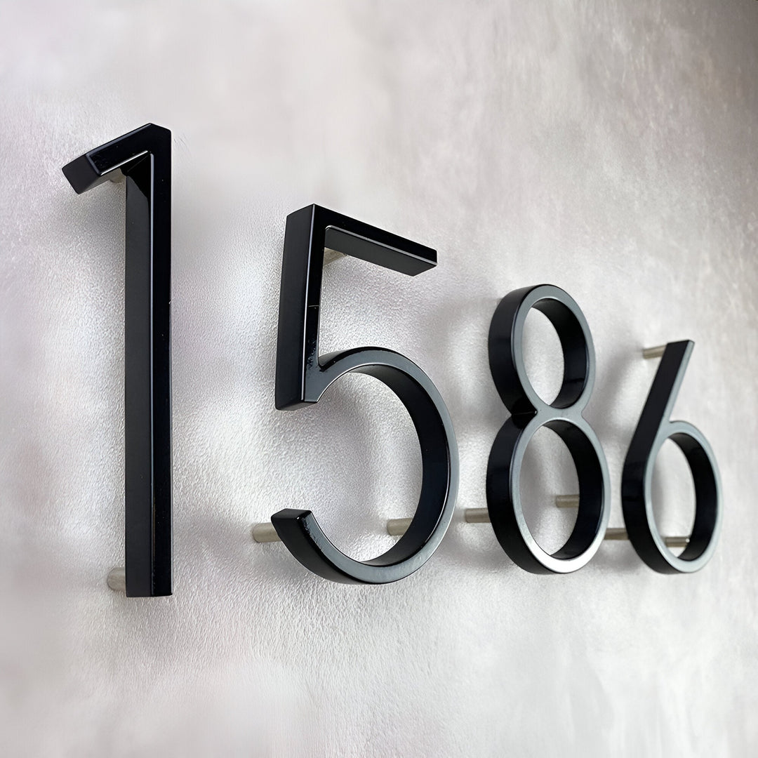 Skanto | Svart Full House Number - Husnummer Moderne - Husnummer Skilt