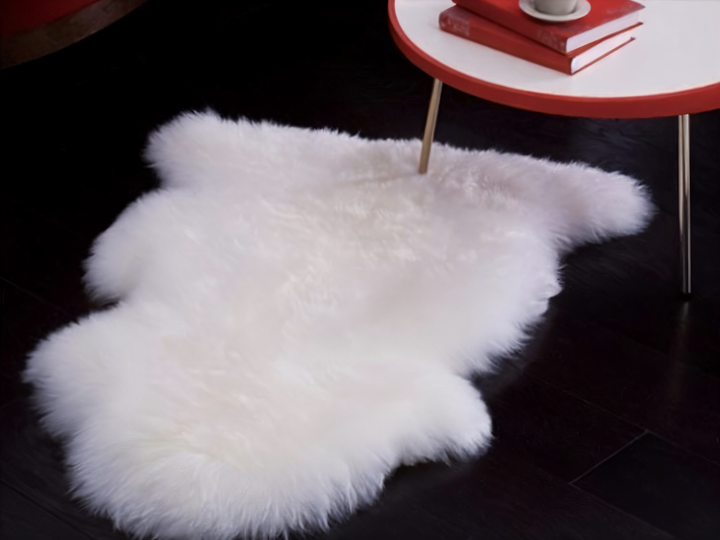 Skanto | ShearLuxe Faux Fur Teppe – Myk Imitasjon Saueskinn for Hjemmedekorasjon