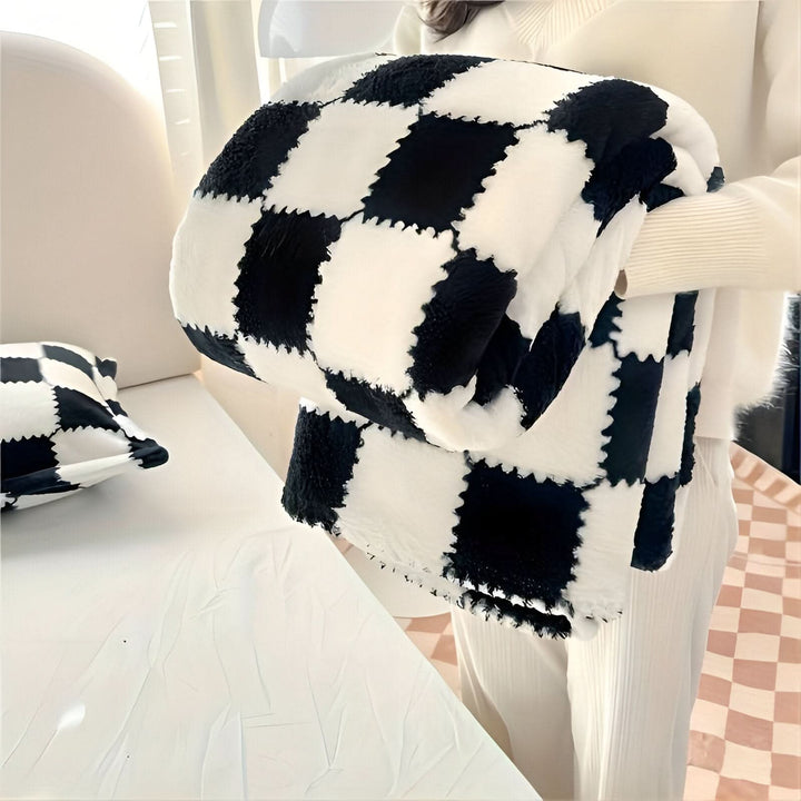 Skanto | SNUGSPOT – Fargerik Rutete Fleece Teppe