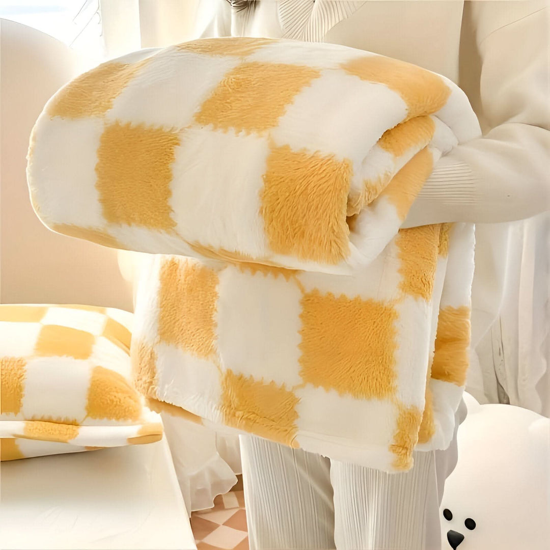 Skanto | SNUGSPOT – Fargerik Rutete Fleece Teppe