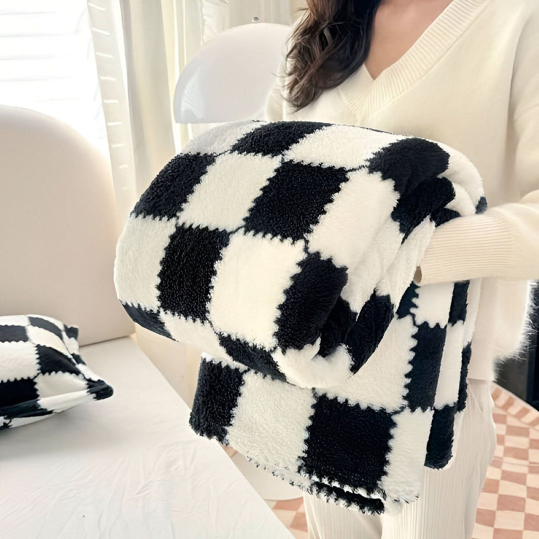 Skanto | SNUGSPOT – Fargerik Rutete Fleece Teppe