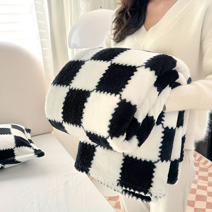 Skanto | SNUGSPOT – Fargerik Rutete Fleece Teppe