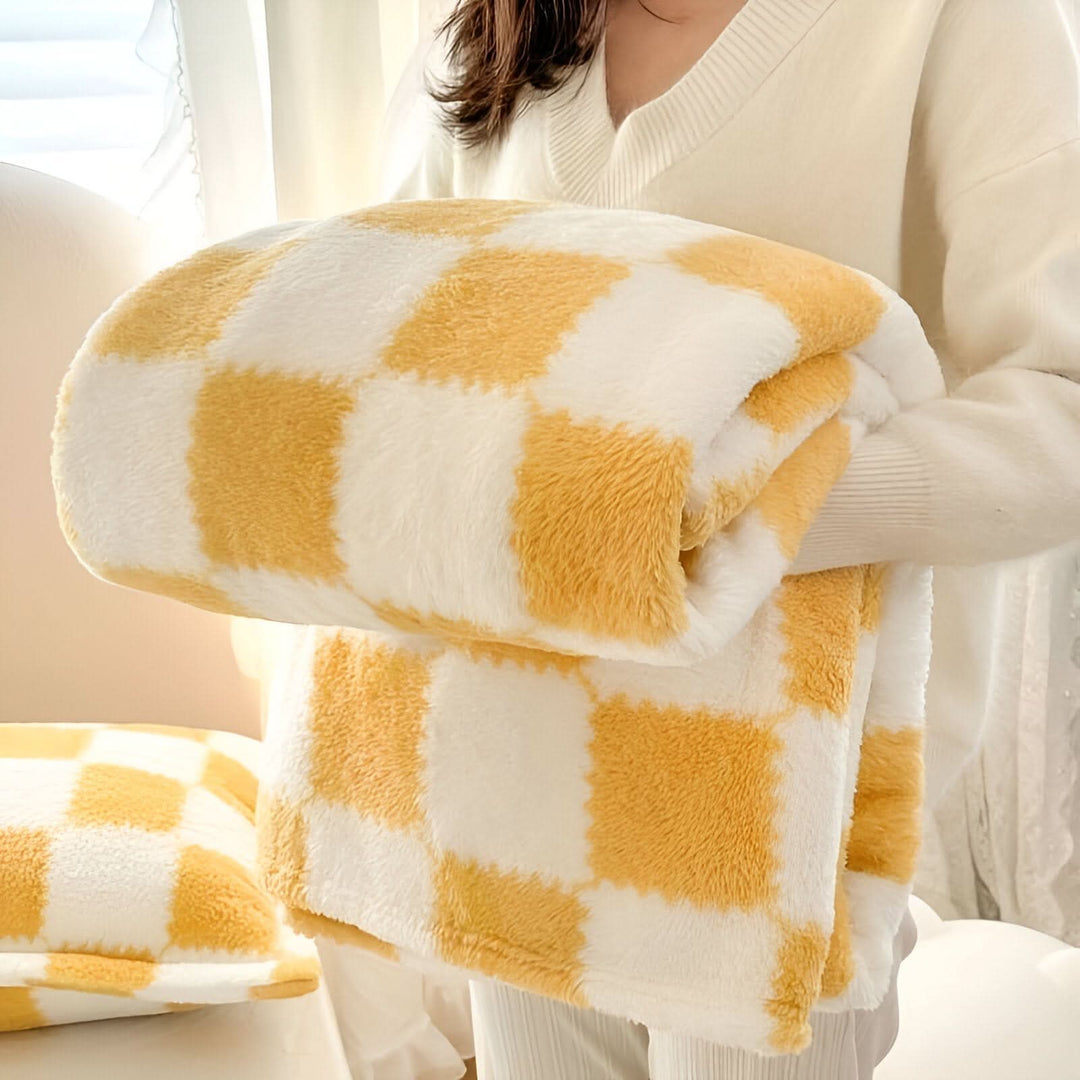 Skanto | SNUGSPOT – Fargerik Rutete Fleece Teppe