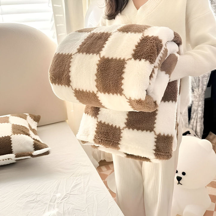 Skanto | SNUGSPOT – Fargerik Rutete Fleece Teppe