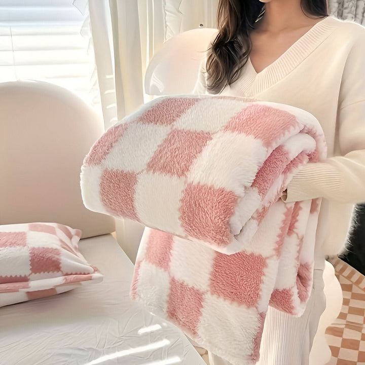 Skanto | SNUGSPOT – Fargerik Rutete Fleece Teppe