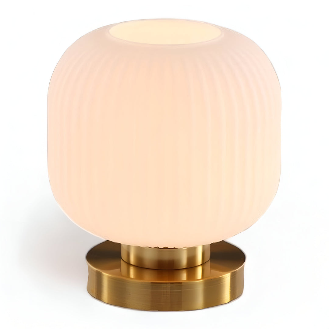 Skanto | Nordisk Bordlampe med Ribbebehandlet Glass