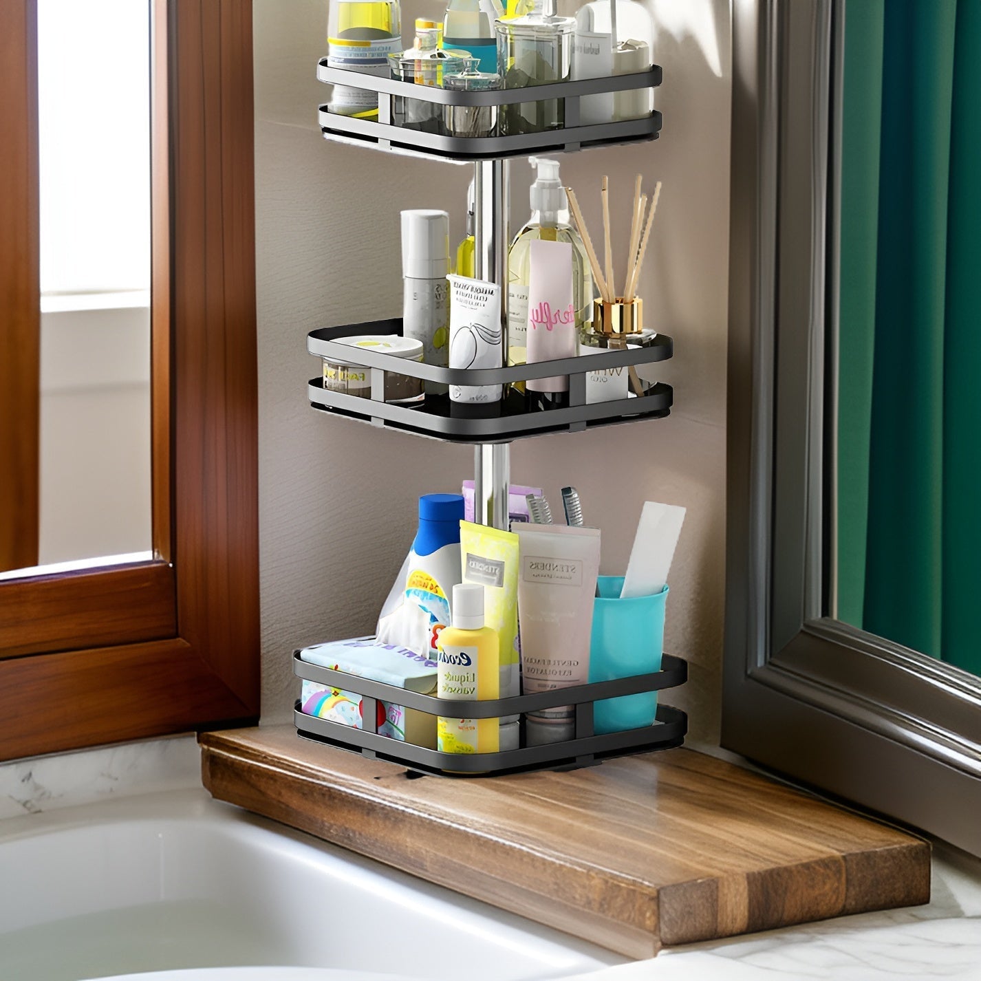 Norvo | Krydderhylle - 360° Roterbar Multifunksjonell Hylle for Kjøkkenet - Organiser med Letthet!