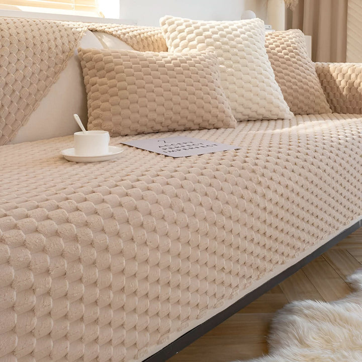 Skanto | Honeycomb Sofa Cover – Non‑Slip Stain‑Resistant Couch Protector