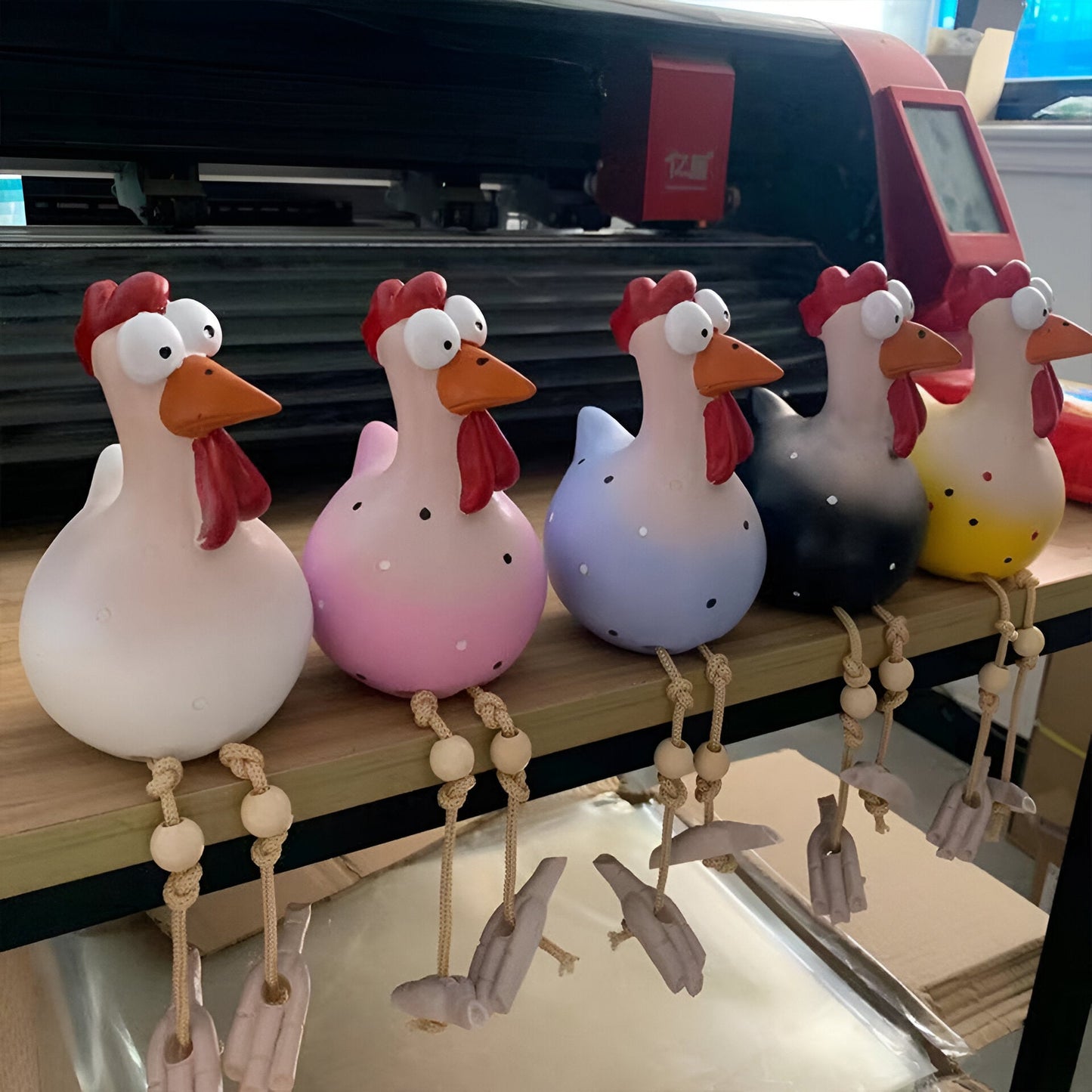 Norvo | Haan Hagefigur med Store Øyne Laget av Værbestandig Harpiks