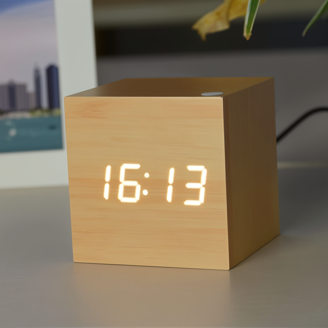 Skanto | Digital LED Klokke - Kubeklokke - Treklokke