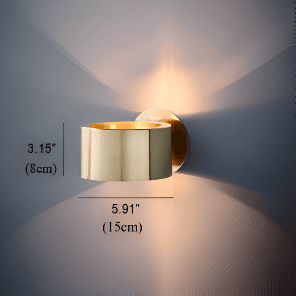 Skanto | Gylden Minimalistisk Vegglampe