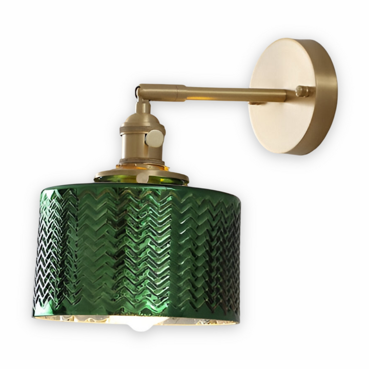 Skanto | Justerbar LED Vegglampe i Ribbete Glass i Skandinavisk Design