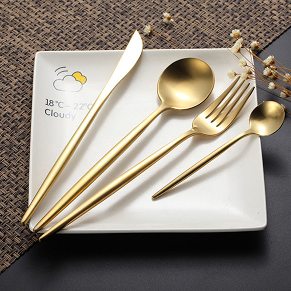 Arya Gold Bestikksett – Elegant Enkelhet i Gull | Skanto
