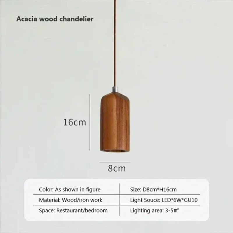 Skandinavisk pendellampe i tre – Minimalistisk design for stue og soverom | Naturlig treutseende