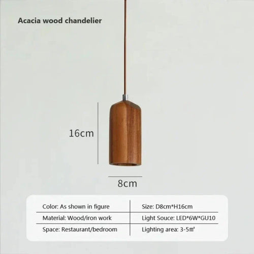 Skandinavisk pendellampe i tre – Minimalistisk design for stue og soverom | Naturlig treutseende