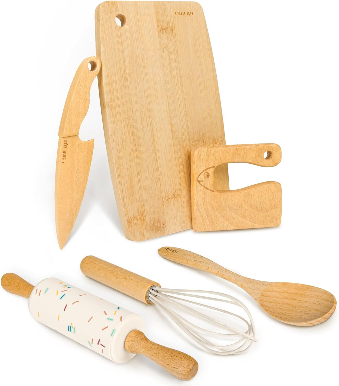Norvo | EcoToys Bake & Play | Trebake-sett for barn med kokeutstyr - Sikkert og holdbart for kreative matlagingseventyr