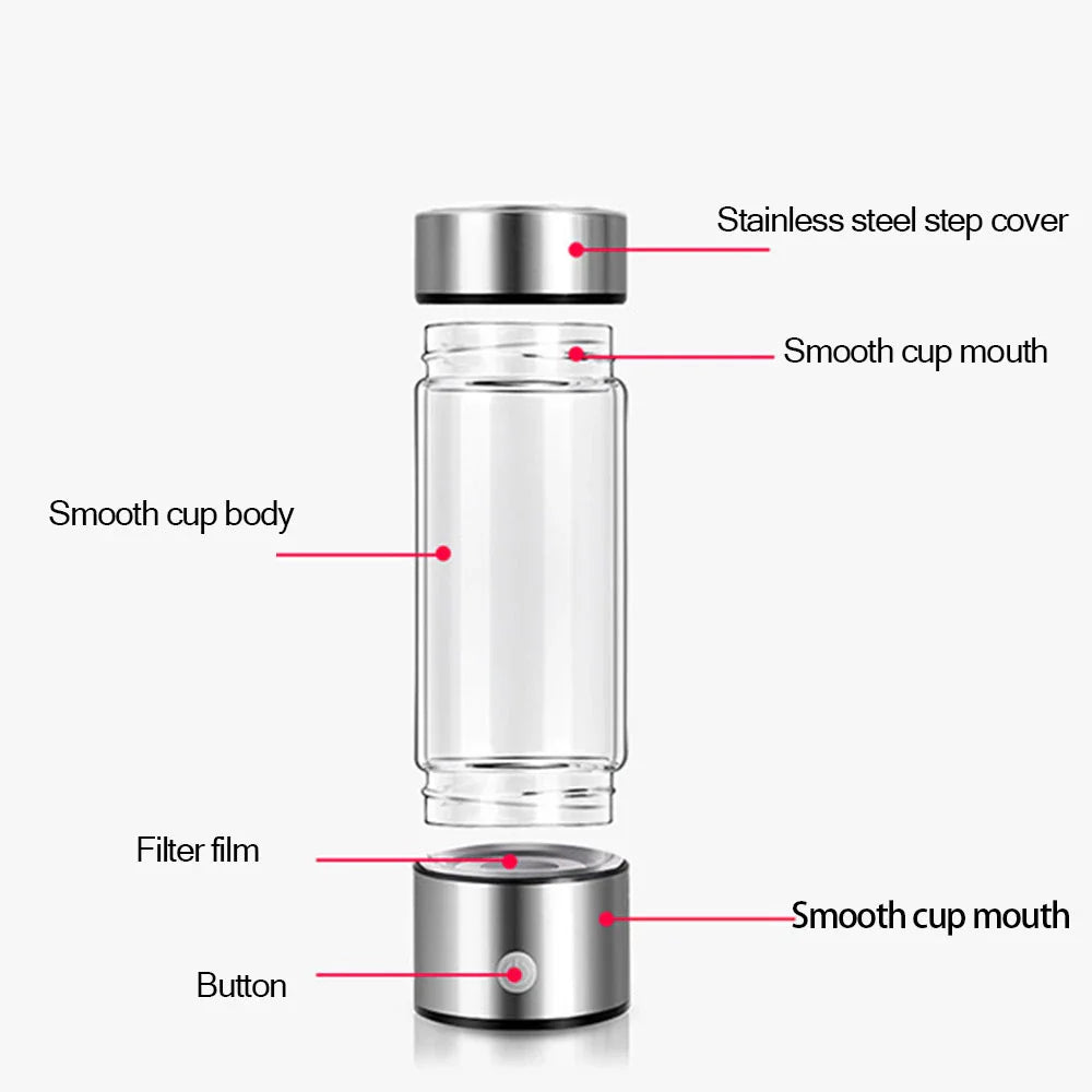 Skanto | H2 Vann Hydrogenflaske Rustfritt Elektrolyse Ionisator
