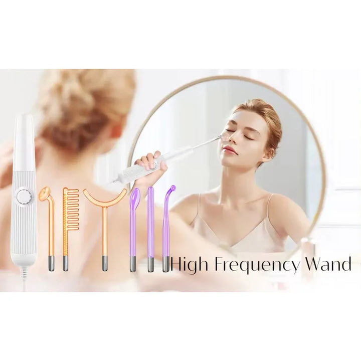 Skanto | Elysium Glow™ | Profesjonell høyfrekvent ansiktsstang | Anti-aldring hudforyngelsesapparat for hjemmebruk og spa-behandlinger