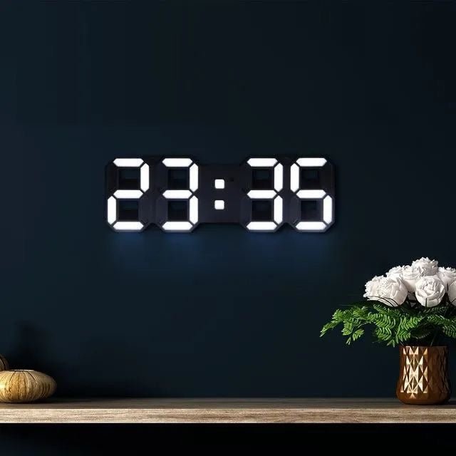 GlowLuxe - Stilfull 3D LED Veggklokke | Skanto