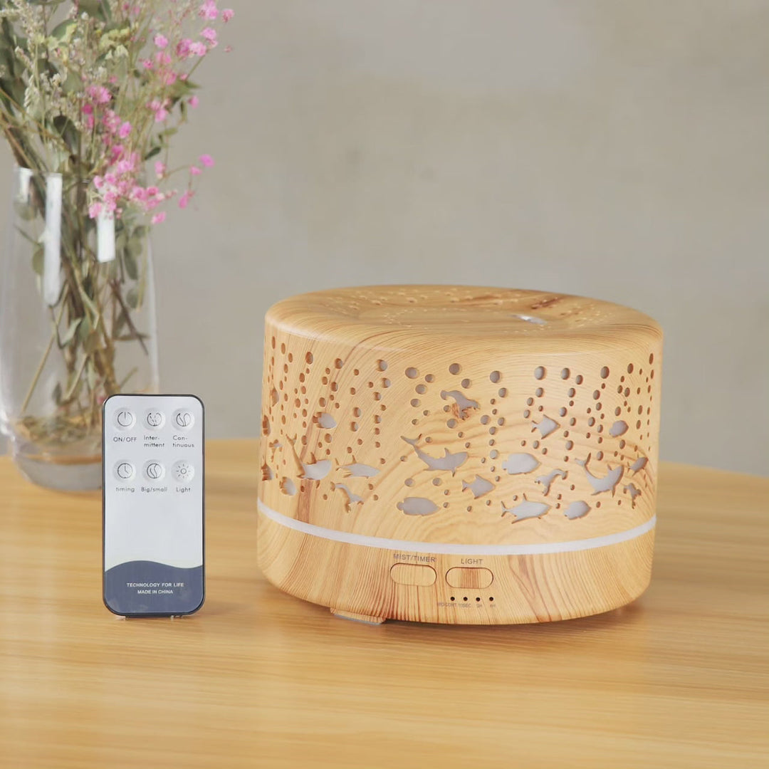 Skanto | Ultrasonisk Aroma Diffuser Luftfukter med Fjernkontroll