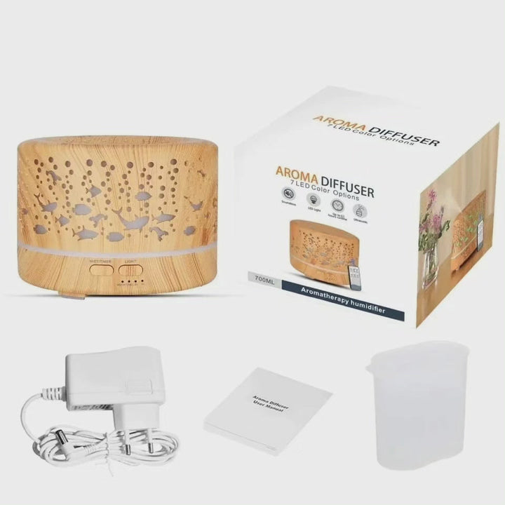 Skanto | Ultrasonisk Aroma Diffuser Luftfukter med Fjernkontroll