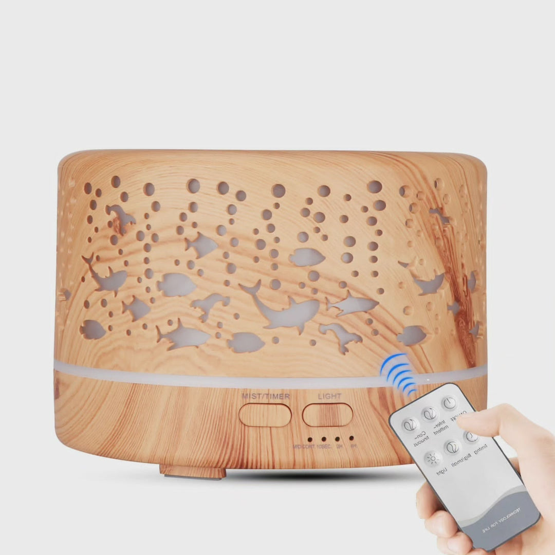 Skanto | Ultrasonisk Aroma Diffuser Luftfukter med Fjernkontroll