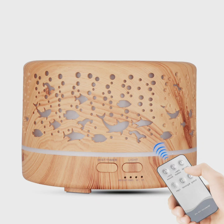 Skanto | Ultrasonisk Aroma Diffuser Luftfukter med Fjernkontroll