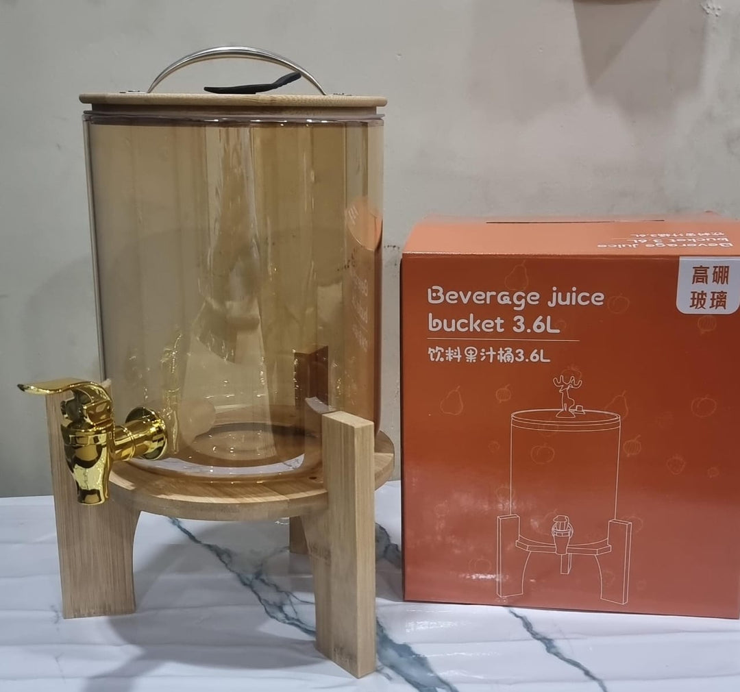 Skanto | 3.6 L Glassbeholder med Bambusstativ