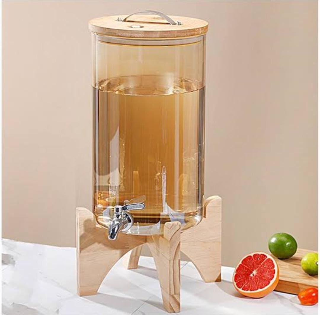 Skanto | 3.6 L Glassbeholder med Bambusstativ