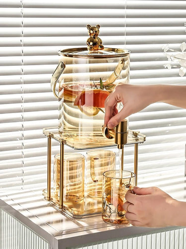 Skanto | Glass juice dispenser with 4 cups
