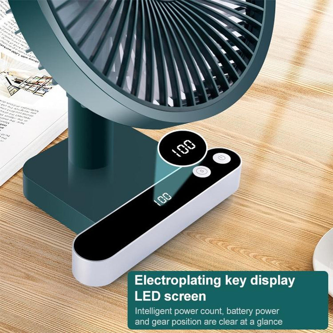 F702 Automatisk Vippende Skrivebords elektrisk Vifte med LED-skjerm | Skanto