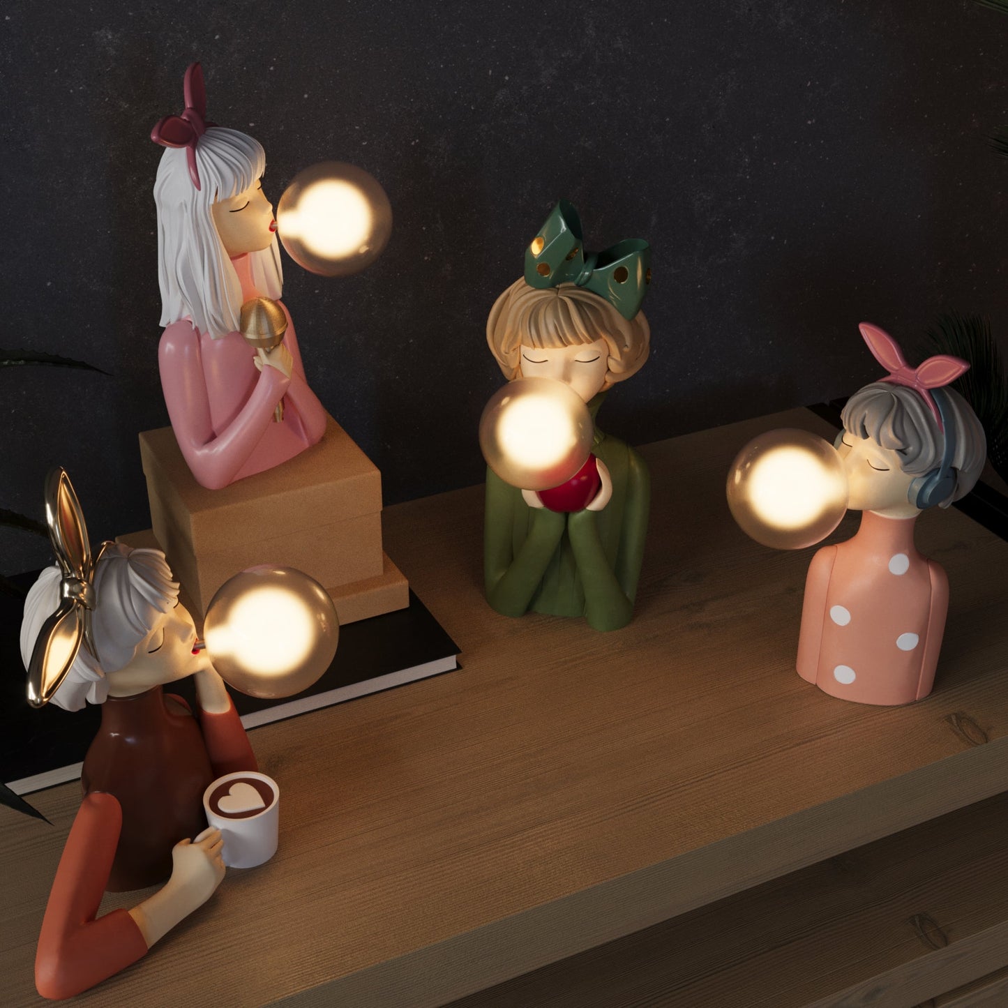 Norvo | Elegant retro bordlampe for stuen - Håndlaget dekorativ belysning