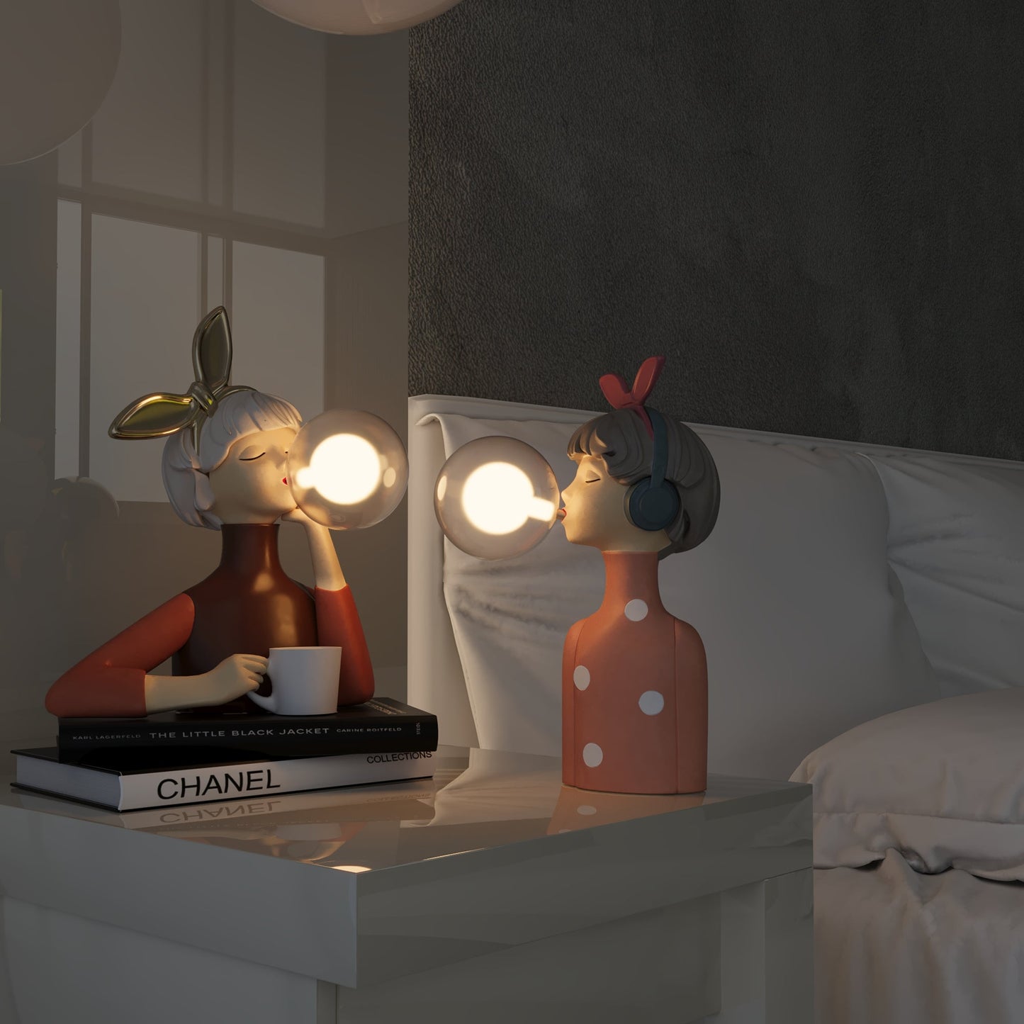 Norvo | Elegant retro bordlampe for stuen - Håndlaget dekorativ belysning
