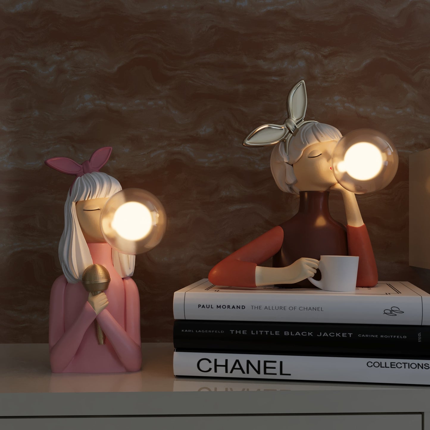 Norvo | Elegant retro bordlampe for stuen - Håndlaget dekorativ belysning