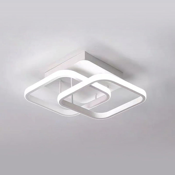 Deckenleuchte med LED-belysning, svart metallrahmen